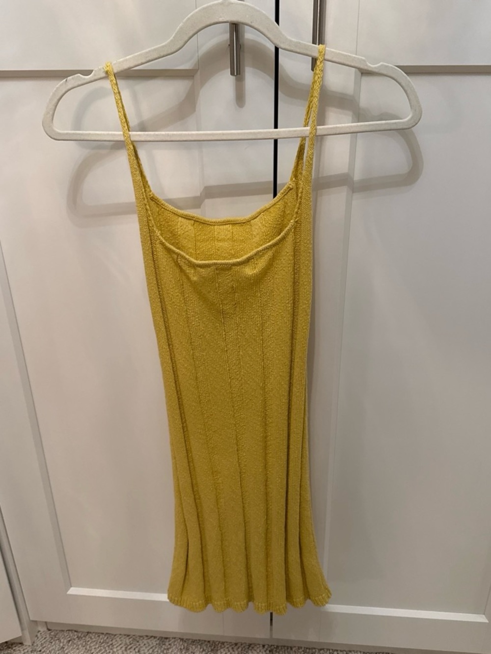 NWT Free People Stellar Sweater Mini Dress in Mellow Yellow size small - Picture 4 of 4